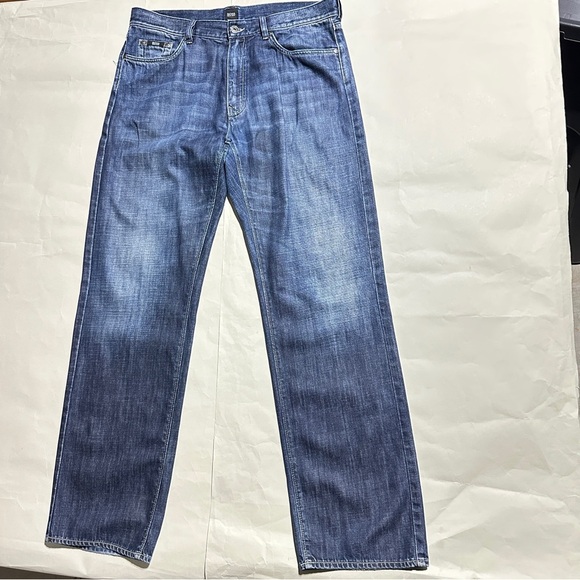 BOSS Vermont Blue Mens Jeans – Size 36x34 Straight Leg Made in Vietnam - Picture 1 of 10